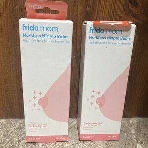 2 Frida Mom No-Mess Nipple Balm Hydrating‎ Salve for Sore, Broken Nips - New